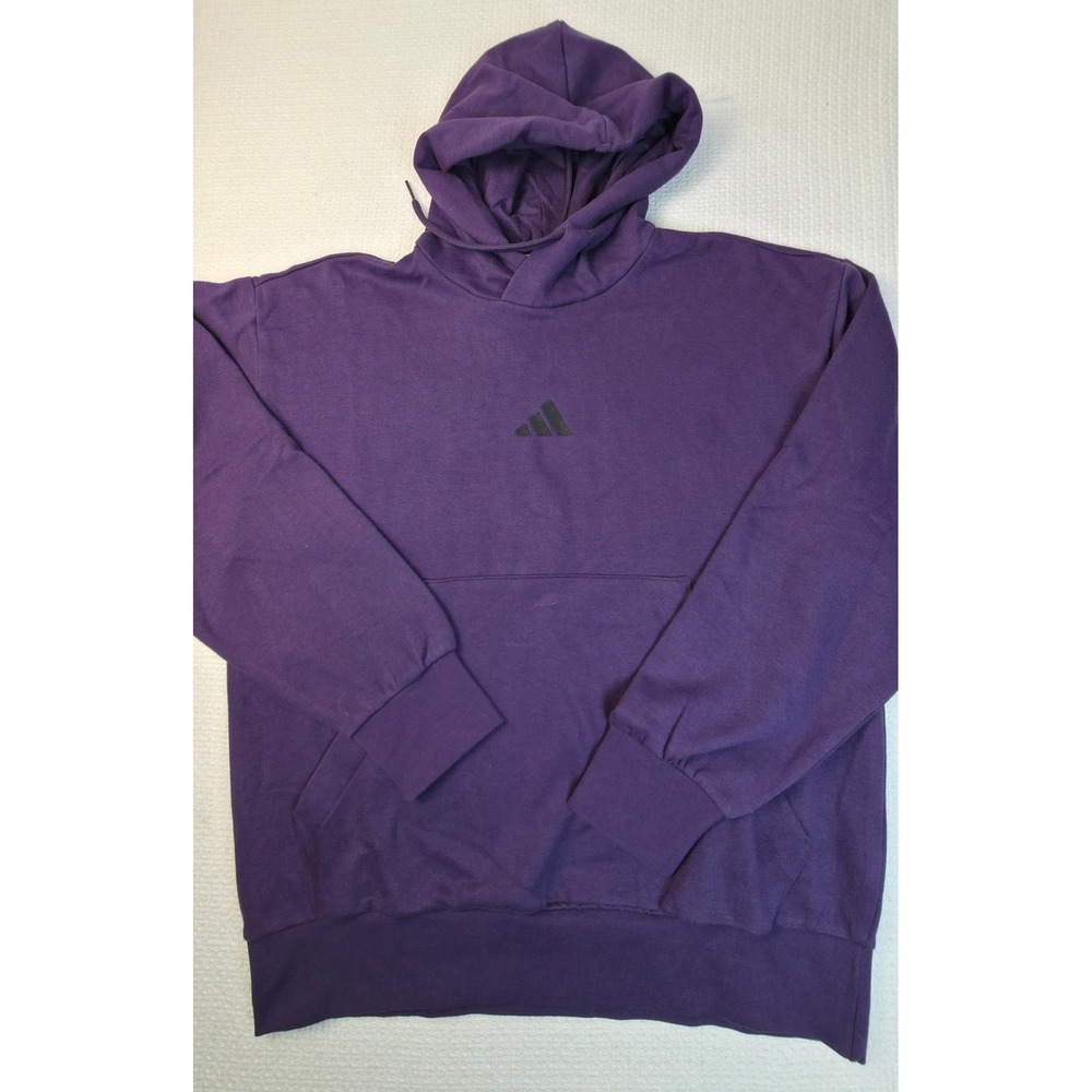 Adidas Feelcozy Hoodie Men's Large Aurora Plum Purple JX5661 Pullover Fleece NWT